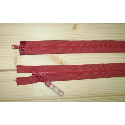 Kostenný zips tehlová tmavá 3mm deliteľný obojsmerný 65cm