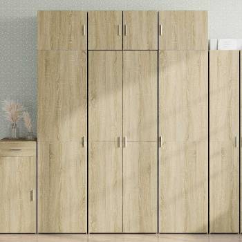 vidaXL Висок шкаф, сонома дъб, 70x42, 5x185 см, инженерно дърво (3281429)