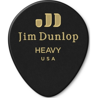 Dunlop 485-03 Celluloid Black Teardrop Pick - trsátko (různé tvrdosti), barva černá Trsátko - tvrdost: Thin