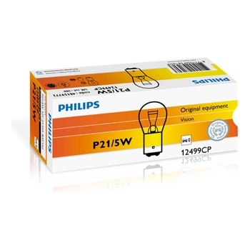 Image 1 of Philips Крушка, мигач philips p21/5w, 12v, 5/21w, 10 бр
