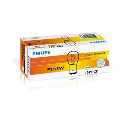 Philips Крушка, мигач philips p21/5w, 12v, 5/21w, 10 бр