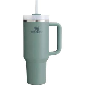 STANLEY Quencher H2.0 Flowstate Drinking Bottle with Straw 1.18L - Thermo Mug Cools Up to 11 Hours, 48 Ice Cold - Dishwasher Safe - Thermos Bottle BPA Free Stainless Steel - Shale - 10-10824-400 (10-10824-400