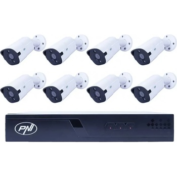 PNI House IP716 16-Канален PoE NVR Комплект с 8 Камери 8MP (PNI-IP716-8I8)
