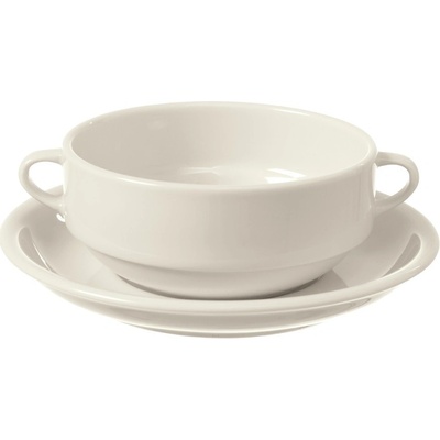 Fine Dine miska na polévku z porcelánu s úchyty 0,38 l Crema