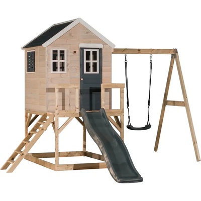 My Lodge с платформа, пързалка и люлка (WTTM24G)