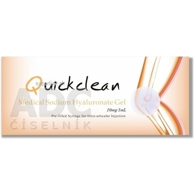 Quickclean 10 mg/1 ml Gél s hyaluronátom sodným v predplnenej injekčnej striekačke, na náhradu synoviálnej tekutiny na kĺby 1 ml