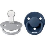 BIBS Силиконови залъгалки Bibs - De Lux, Cloud/Steel Blue, универсален размер, 2 броя (150225) - ozone