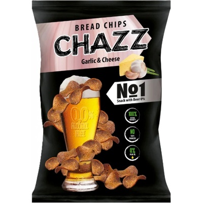CHAZZ Chlebové chipsy s příchutí česneku a sýra 100 g