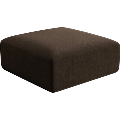 Cosmopolitan Design Tmavě hnědá sametová podnožka Campi 90 x 90 cm