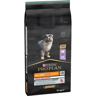 Purina Pro Plan All Sizes Puppy Sensitive Digestion Grain Free morka 12 kg