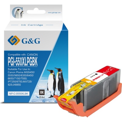 Compatible Глава за CANON PIXMA IP 7250/PIXMA MG 5450/6350 - Black - ink tank - WITH CHIP / С ЧИП - /550/ - PGI-550PGBK (PGI550PGBK) - 649 (Compatible-NP-C-0550XLBK)