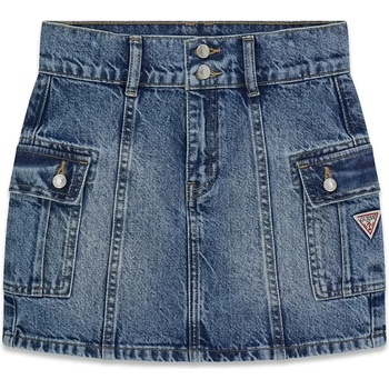 GUESS Карго деним пола за момиче с джобове и бродирано лого Guess