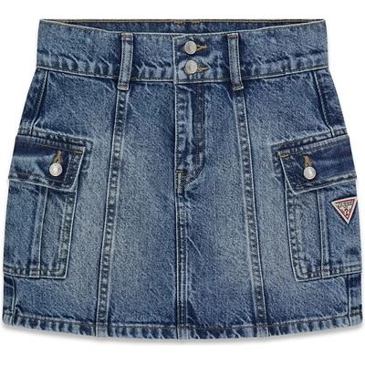 GUESS Карго деним пола за момиче с джобове и бродирано лого Guess