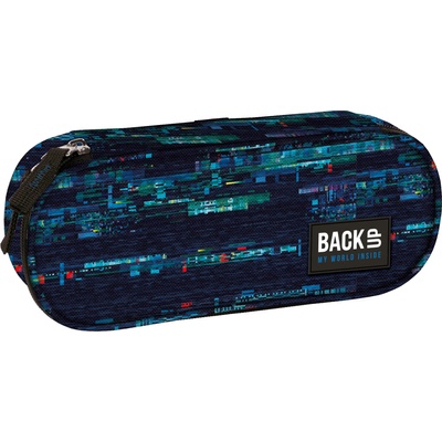 DERFORM Овален ученически несесер Derform BackUp - Glitch (88324)