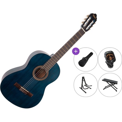 Valencia VC204 Premium SET 4/4 Transparent Blue Класическа китара