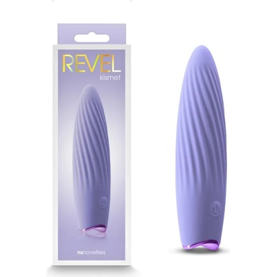 Мини вибратор, спираловидни хребети, 11, 6см. - Revel Kismet Purple (NSTOYS0910)