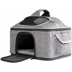 Uniq Pets Pet Transporter Bag FurTote PawCastle транспортна чанта за котки и малки кучета, сива, 40 x 28 x 28 cm