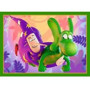 Trefl Puzzle 4in1 World of the Diplodocus Dragon - Human Film Diplodocus 34663