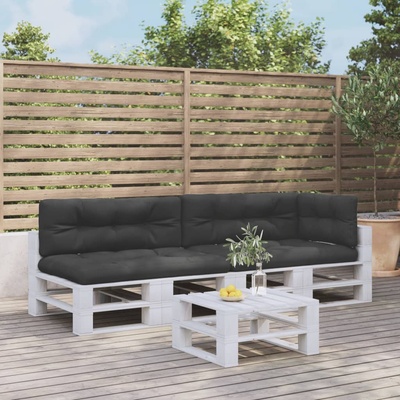 vidaXL Палетни възглавници, 5 бр, черни, текстил (3217138)