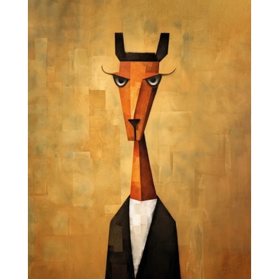 ZUTY Obrazy na stenu - Zviera v obleku Rámovanie: vypnuté plátno na rám, Rozmer: 40x50 cm