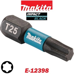 Makita Накрайници T25, 25 мм, 1/4" HEX, Makita E-12398 Impact Black, Опаковка 25 броя (E-12398) (E-12398)