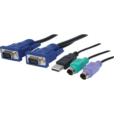 Intellinet 506441 8-Port Rackmount KVM Switch,Combo USB + PS/2, On-Screen Display, Cables included