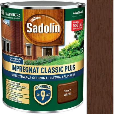 Barva Impregnát na dřevo Sadolin Classic PLUS Vlašský ořech 4,5L