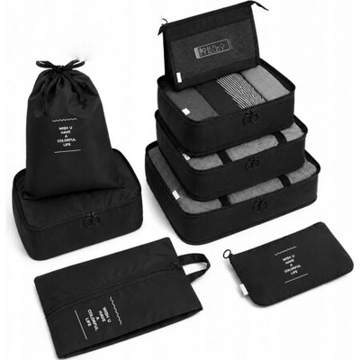 Livefy Travel Nest cestovný set organizérov 8ks, čierne
