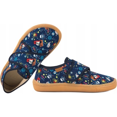 Froddo Detské barefoot papuče modré pirát G1700408-8