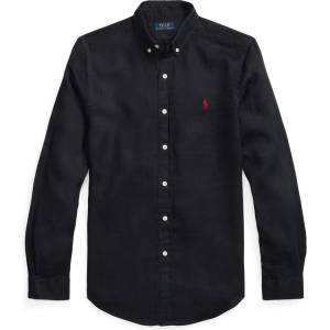 Ralph Lauren Риза с дълъг ръкав Polo Ralph Lauren Linen Long Sleeve Shirt - Polo Black