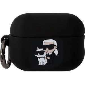 Karl Lagerfeld Силиконов калъф Karl Lagerfeld 3D логото NFT Karl и Choupette за AirPods Pro 2 черен (KLAP2RUNKC)