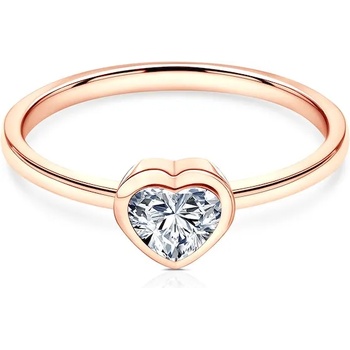 Image 1 of SAVICKI Годежен пръстен Pure: розово злато, диамант със шлифовка