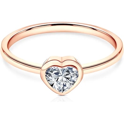SAVICKI Годежен пръстен Pure: розово злато, диамант със шлифовка