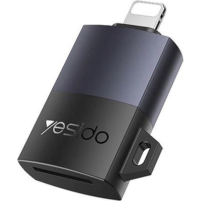 YESIDO Адаптер за microSD памет за iPhone с Lightning - Yesido GS38 Lightning to TF MicroSD Card Reader (тъмносив) (GS38 (KF2355200))