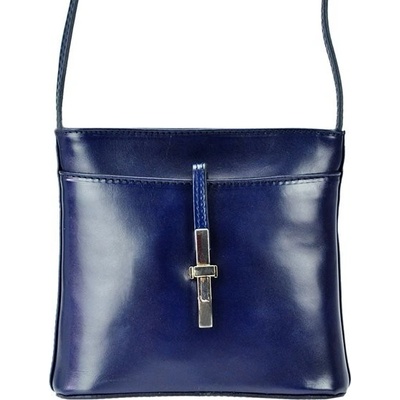 Malá kožená crossbody kabelka no. 44 tmavěmodrá