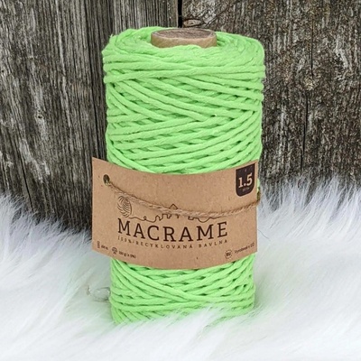 Velká vlna Macrame 1,5mm Cukrová třtina