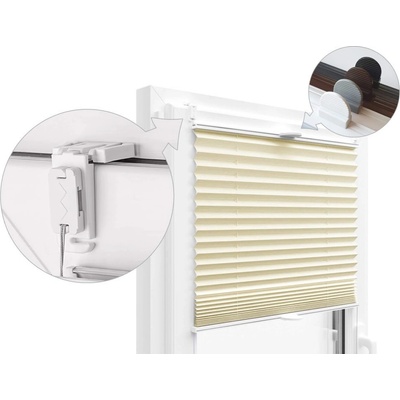 Zebra-shop Plissé Lux Dolomit Světle Krémový melír PD300 20 x 80-110 cm