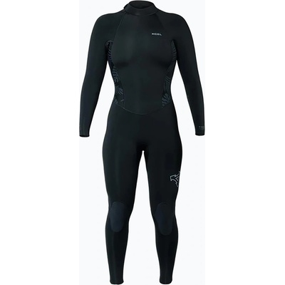 Dámsky Xcel Axis Back Zip 3/2 mm Full black/palm/monstera print