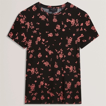 Ted Baker Тениска с щампа Ted Baker Ted Baker All Over Print Tee - Black