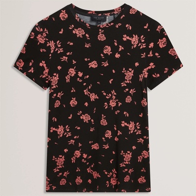 Ted Baker Тениска с щампа Ted Baker Ted Baker All Over Print Tee - Black