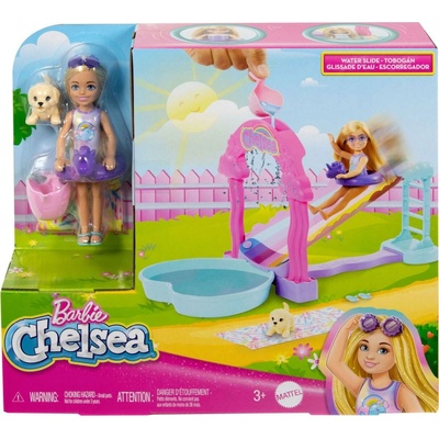 Barbie Chelsea Vodný tobogán HTK39