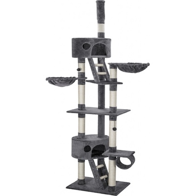 Tectake Kočičí škrabadlo šedé Hansi 40 x 65 x 240-260 cm – Zbozi.Blesk.cz