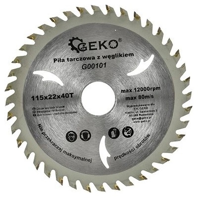 Geko G00105 Vidiový pílový kotúč na drevo 125mm 22mm 24T