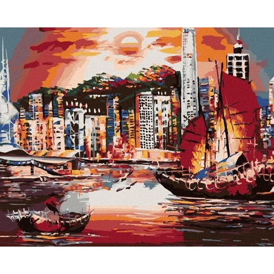 zuty Malování Podle Čísel Hong Kong 80 x 100 Cm Plátno 8596530109624