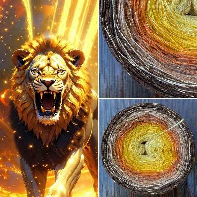 ColorfulLmadeshop Příze Čarovné klbko (3n) 1000m Zodiac - Leo glitter gold