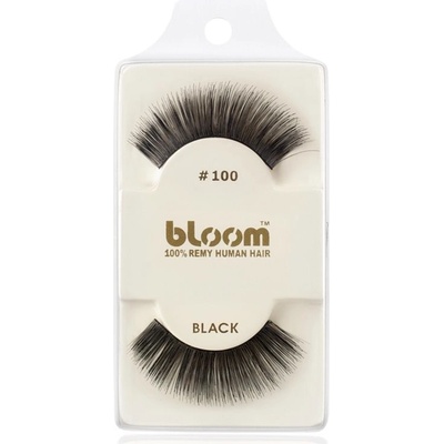 Bloom Natural nalepovacie mihalnice z prírodných vlasov No. 100 Black