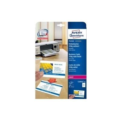 avery zweckform Vizitky, 85x54mm, Avery, A4, saténová úprava ultra biele, 220g