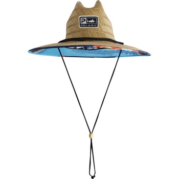 PELAGIC Сламена шапка с периферия PELAGIC BAJA STRAW SUNHAT SONAR Navy