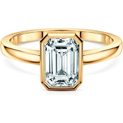 SAVICKI Годежен пръстен Pure: злато, лабораторен диамант с шлифовка "смарагд