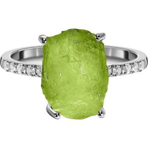 Silenti Jewelry Сребърен пръстен "Перидот" - 9 - 59.5мм (19.1мм диам. )